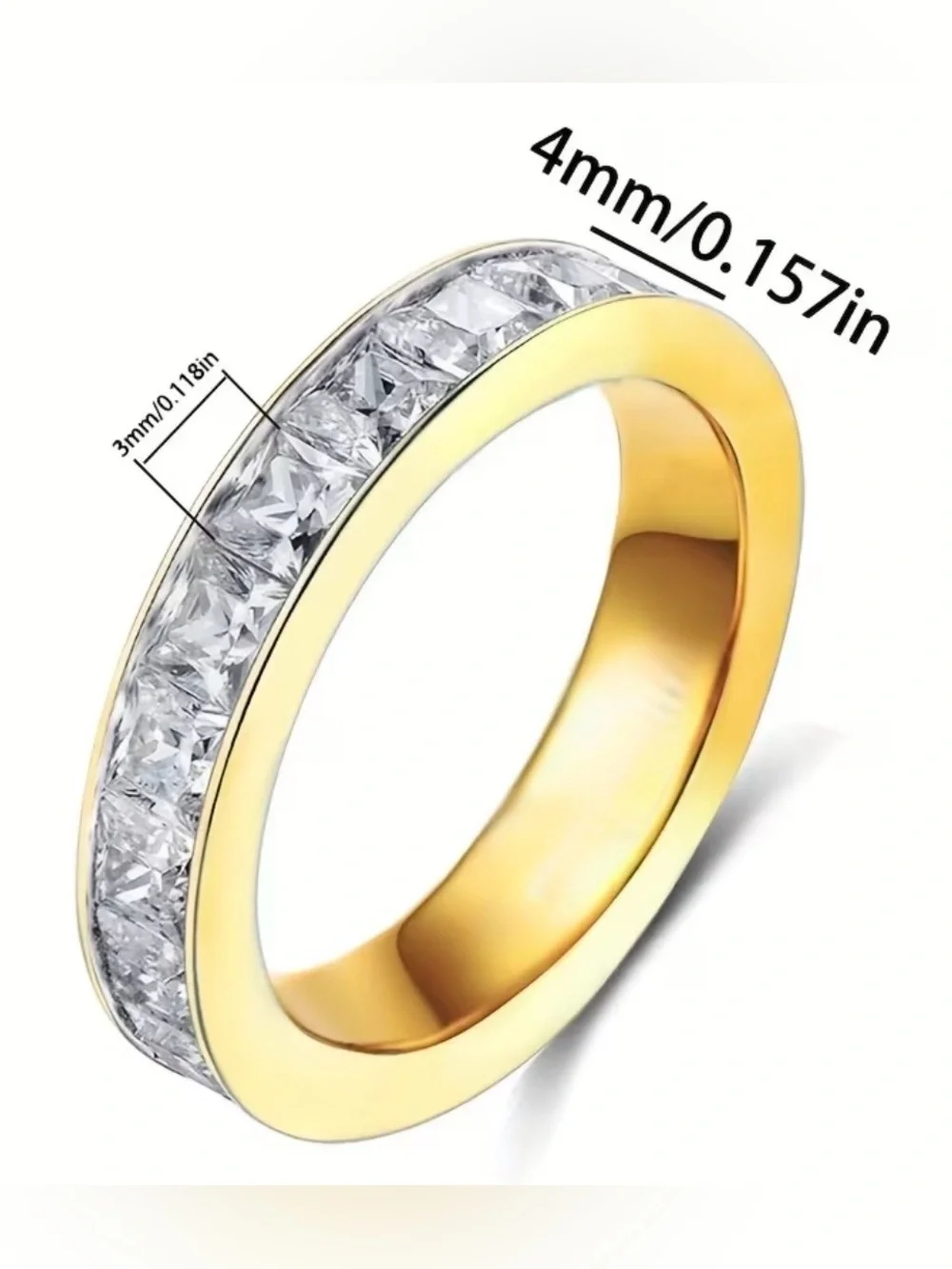 NWT-Women’s 11 Gold-Plated OR Silver-Plated Cubic Zirconia Anniversary Band
